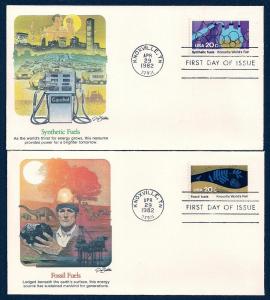 UNITED STATES FDCs (4) 20¢ Knoxville Fair 1982 Fleetwood