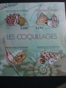 ​BURUNDI STAMP-2012-SC#1210 SEA SHELLS IMPERF-MNH S/S SHEET VERY FINE