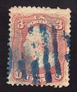 US Sc #65 -BLUE Cancel- USED