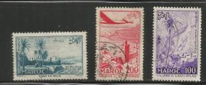 -FRENCH MOROCCO, C53-C55, USED, 1955 ISSUE