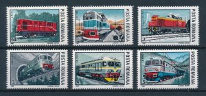 [113575] Romania 1987 Railway trains Eisenbahn Locomotives  MNH