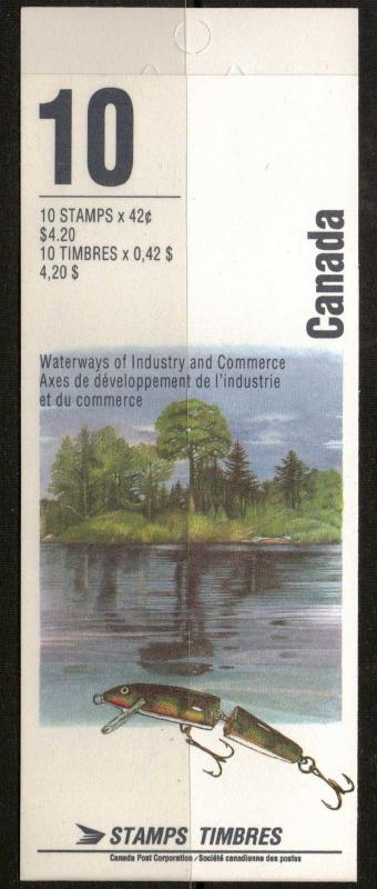 CANADA SGSB155 1992 RIVERS 2nd SERIES BOOKLET MNH 