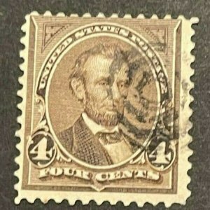 Scott#: 269 - AbrahamLincoln 1895 4c Used Single Stamp - Lot 10