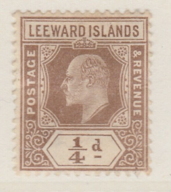 LEEWARD ISLANDS 1907-11 1/4d Very Fine Used A8P11F146