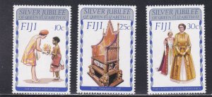 Fiji # 371-373, Queen Elizabeth's Silver Jubilee, Mint NH, 1/2 Cat.