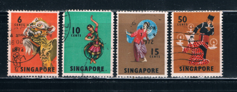 Singapore #87 89;93 Used Dancers (S0448)