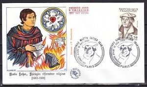 France, Scott cat. 1859. Martin Luther issue.. Fitrst day cover.