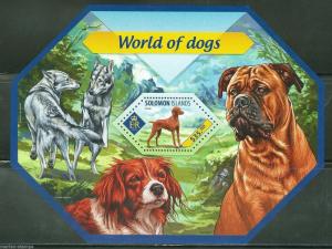 SOLOMON ISLANDS 2014 WORLD OF DOGS SOUVENIR SHEET  MINT  NH