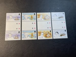 BRITISH ANTARCTIC TER. # B1-B4--MNH-COMPLETE SET GUTTER PAIRS--SEMI-POSTAL--1994