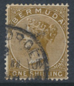 Bermuda  SG 29b SC# 25 Used Olive Brown 1883 * issue  see details &  scans