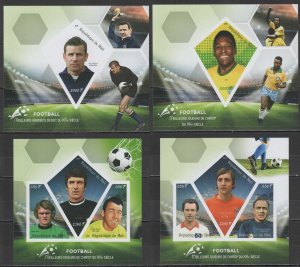 B0108 Imperf 2019 Pele Football Players Of The 20Th Century 2Kb+2Bl Mnh