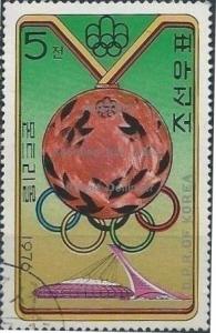 N. Korea 1477 (used cto) 5ch Olympics, bronze medal (1976)