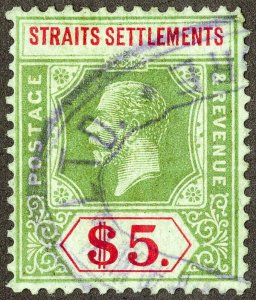 Straits Settlements Stamps # 157 Used VF Scott Value $85.00