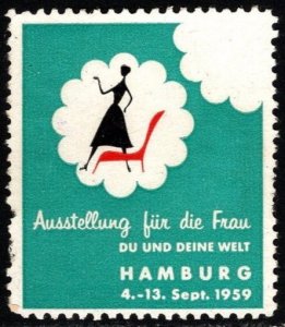 1959 Germany Poster Stamp Exhibition For The Woman You And Your World