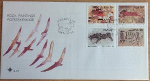 SOUTH AFRICA FDC 1987 ROCK PAINTINGS SG616/9