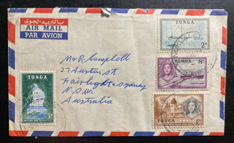 1930s Nukualofa Tonga Toga Airmail Cover To Sydney Australia 