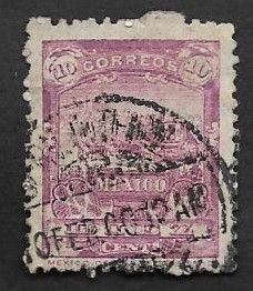 SE)1895 MEXICO FROM THE MULITAS SERIES, POST OFFICE MAILAGE 12C SCT 248, USED