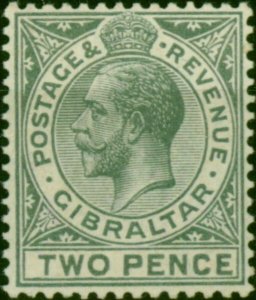 Gibraltar 1912 2d Greyish Slate SG78 Fine VLMM