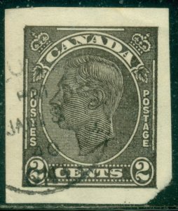 CANADA KING GEORGE VI CUT SQUARE, 2 CENTS, USED, GREAT PRICE!