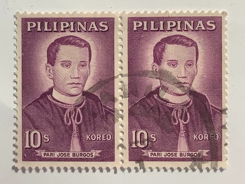 Philippines 1962 Scott 858 used - 10s,  Jose Burgos