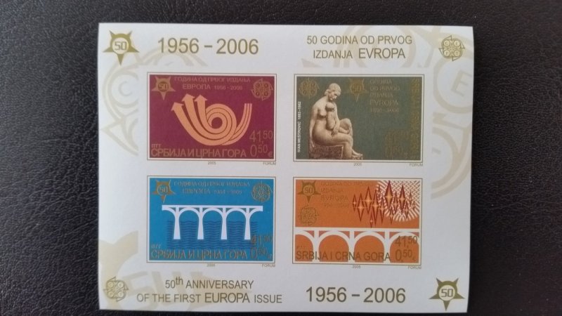 50th anniversary of EUROPA stamps - Serbia and Montenegro complete ** MNH