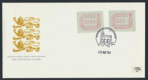 Royal Mail Postage Labels  on FDC  set of 2 SPECIAL -