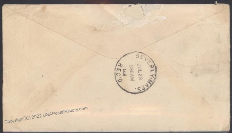 USA 1918 16c Jenny Sc C2 Airmail Cover July 23 Washington Phila New York 107654