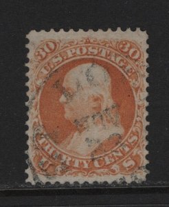 71  VF used neat light cancel with nice color cv $ 250 ! see pic !