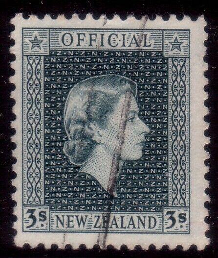 NEW ZEALAND 1954 3/- Official fine used. ACS cat $NZ75.....................41287