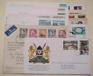 KENYA  FDC 13  DIFF. 1954-1986 CACHET ADDRESSED