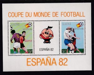 Zaire 1027 Soccer Souvenir Sheet MNH VF