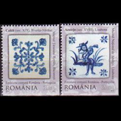 ROMANIA 2010 - Scott# 5188A-9A Ceramic Tiles Set of 2 NH