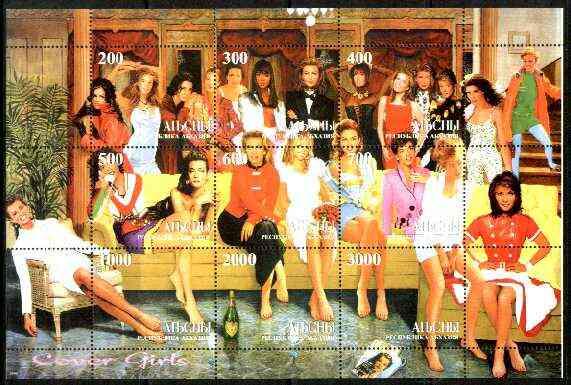 Abkhazia 1999 Cover Girls (Models) composite perf sheetle...