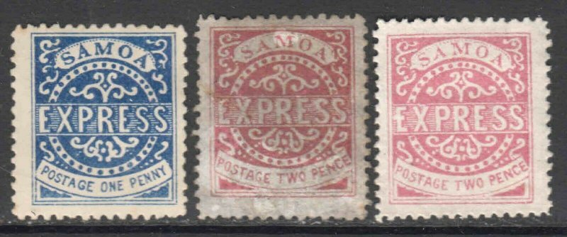 SAMOA FIRST ISSUES MINT COLLECTION LOT x3 #2 YOU IDENTIFY AND GRADE