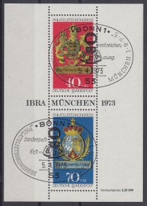 Germany 1973 Sc#B502 Mi#SS 9 used (BU1791)