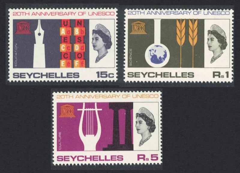 Seychelles 20th Anniversary of UNESCO 3v SG#230-232 SC#230-232