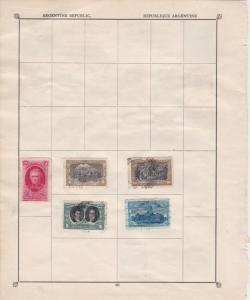Argentina Republic Stamps on Album Page ref  R 18840