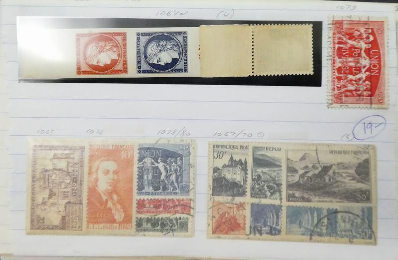 EDW1949SELL : FRANCE Extensive collection, Mint & Used on Old Time pgs Cat $3030