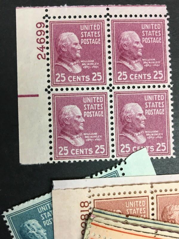803-31 Presidential Superb Never Hinged Plate Blocks 