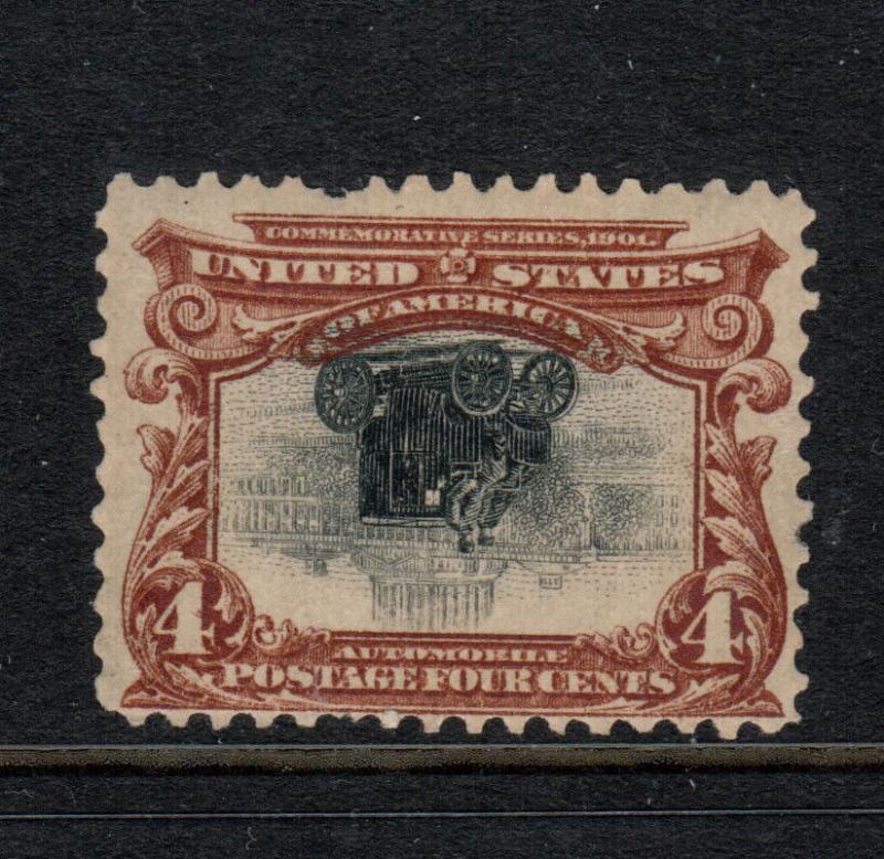 USA #296a Mint Fine Inverted Center **With Certificate**