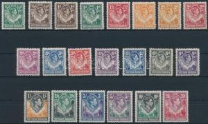 North Rhodesia stamp George VI set 1938 MNH Mi 25-45 WS221999