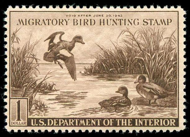 momen: US Stamps #RW9 Mint OG Duck Sound