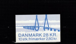 Denmark  Scott#  776 (HS38) Booklet  (1985 Opening of the Faro Bridge)