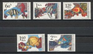 Czechoslovakia - Mi. 2260-64 (Fish) - MNH - K5913