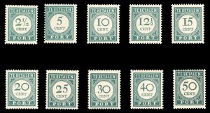 Netherlands Colonies, Netherlands Antilles #J31-40 Cat$112.40, 1948 Postage D...