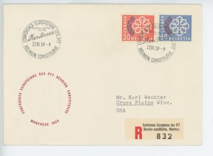 Switzerland 376-377  FDC Registered First Day Cover  (2407 225)