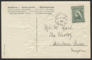 1908 Newfoundland Easter PC CB Railway TPO to Harbor Grace