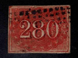 Brazil Scott 39 Used 4 margin 1861 stamp nice color and cancel CV$110