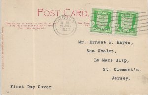 1942 Jersey to Jersey FDC (59854)