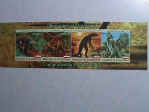 SOMALILAND-2011-COLORFUL PREHISTORY ANIMALS-DINOSAUR-MNH S/S SHEET VERY FINE